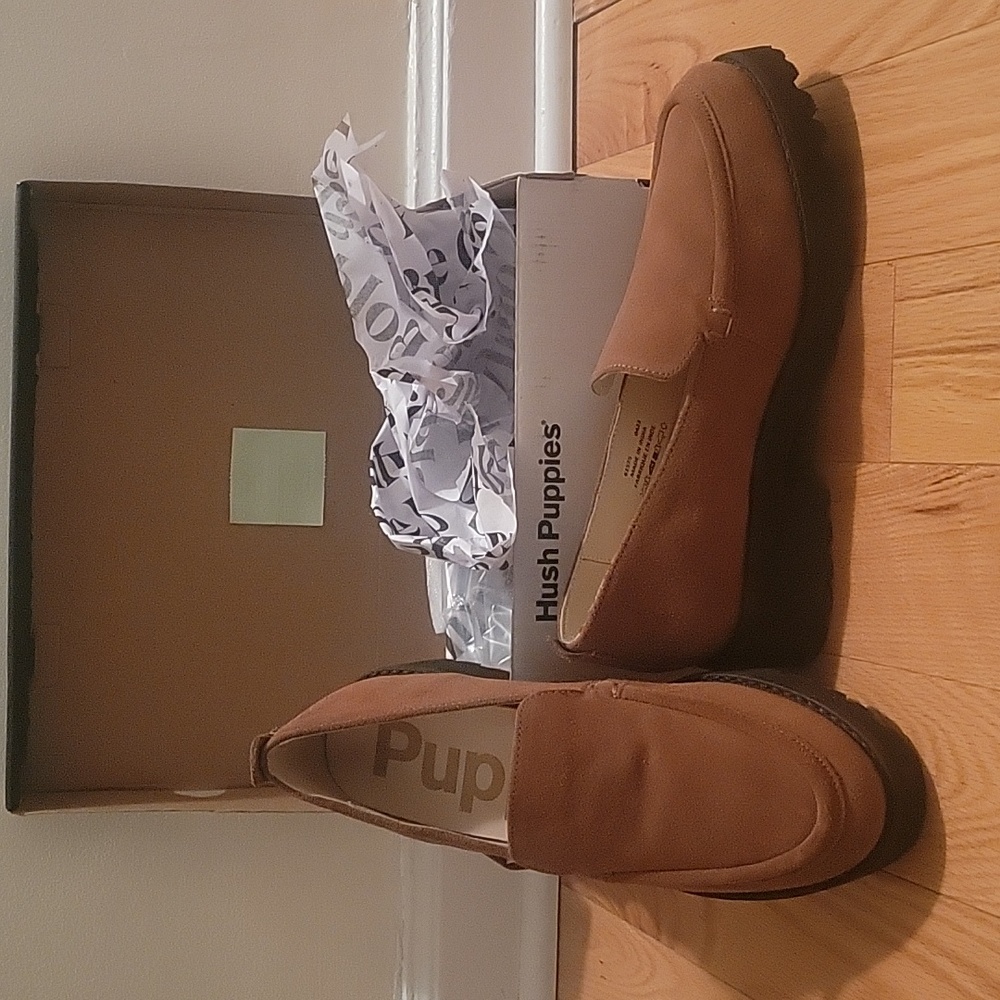 Hush Puppies Lucy Suede Loafer - Dark Chestnut 8
